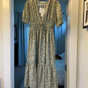 Fall pattern midi dress